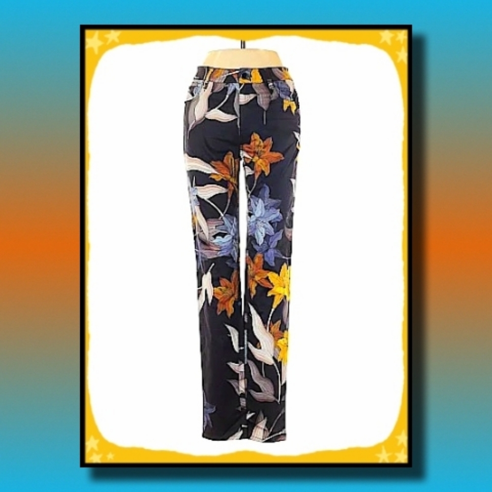 MARCIANO Bold Floral-patterned jeans